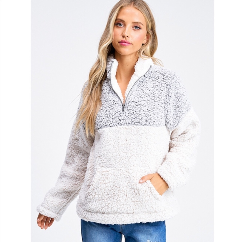 🆕SHERPA FLEECE ZIP PULLOVER / SWEATER JACKET